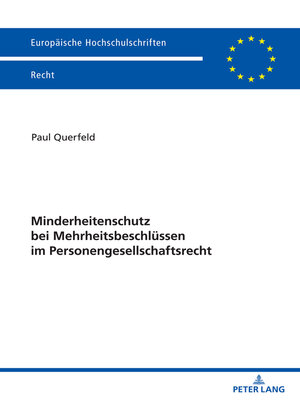 cover image of Minderheitenschutz bei Mehrheitsbeschluessen im Personengesellschaftsrecht